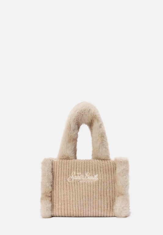 VANITY MINI SHEARLING RIB SMALL BAG WITH STRAP