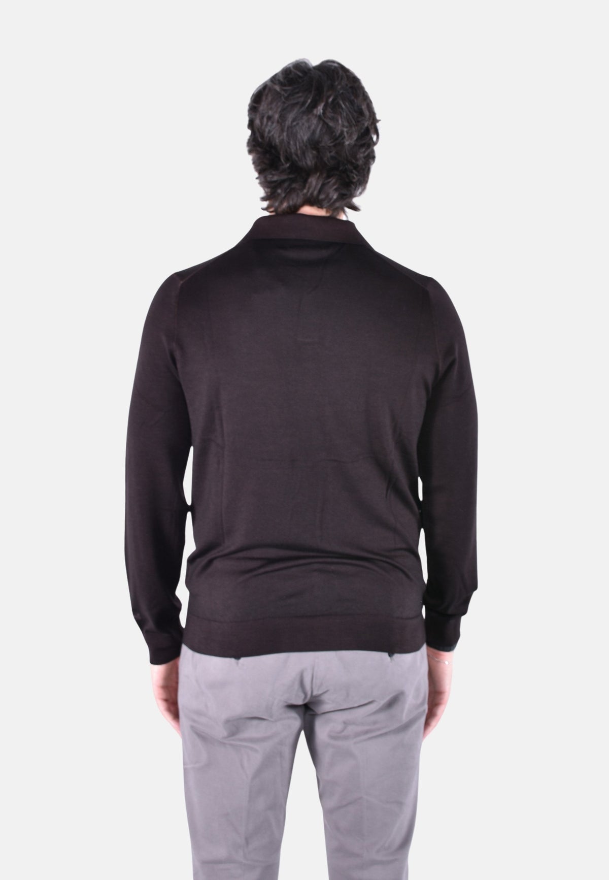 COVENT VINTAGE MERINO KNIT LONG SLEEVE POLO