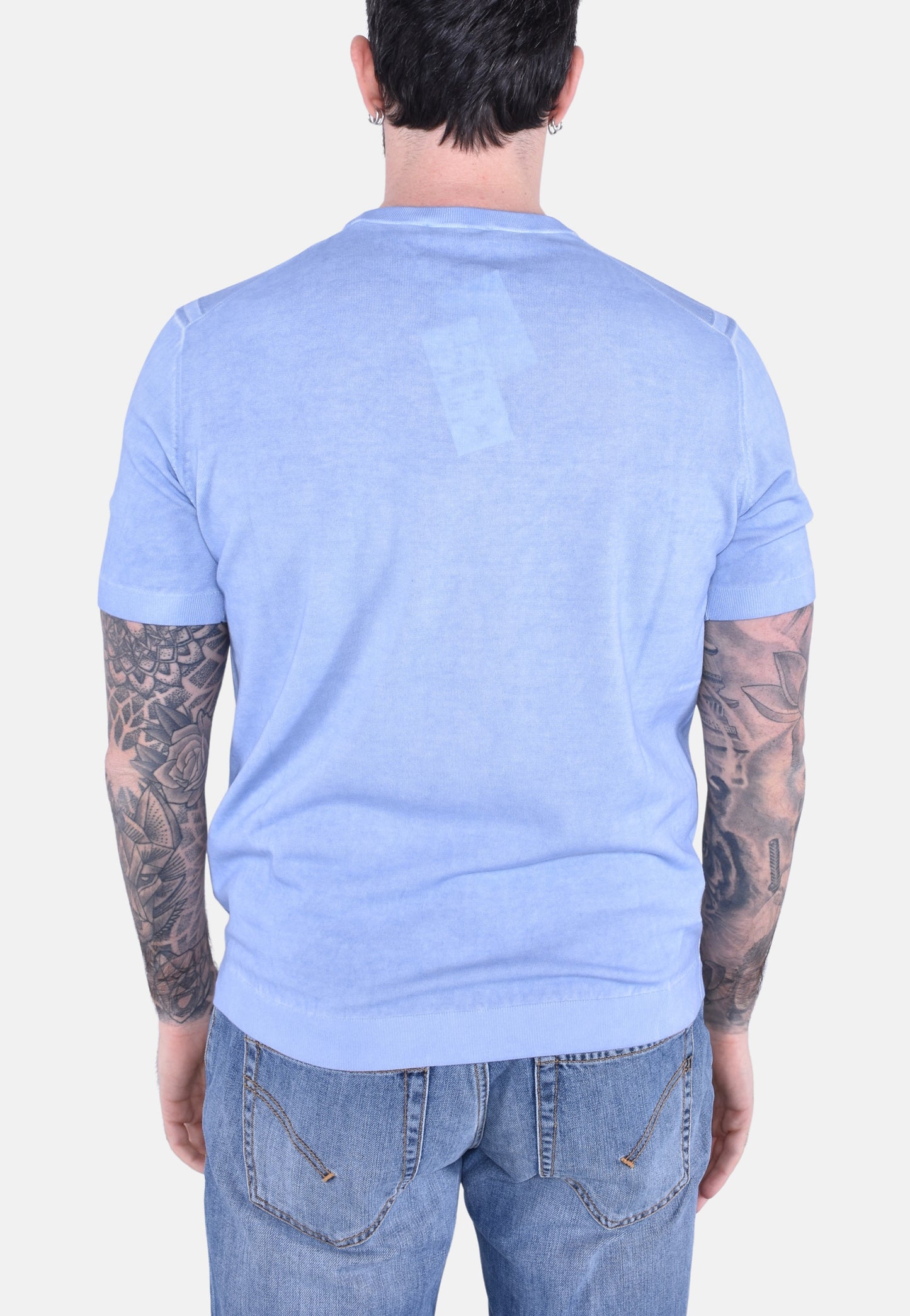 T-SHIRT GIROCOLLO IN COTONE STONE WASHED
