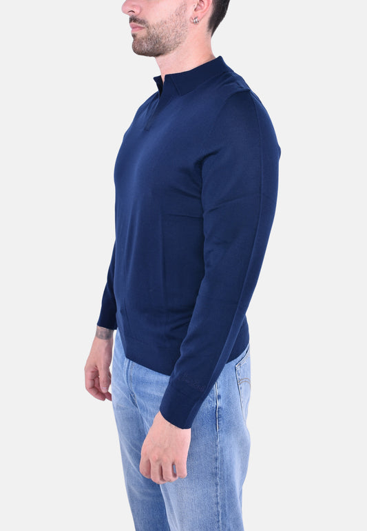 COVENT MERINO KNIT LONG SLEEVE POLO