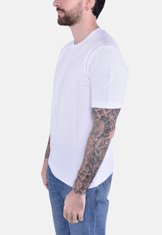 T-SHIRT IN MISTO COTONE LINO