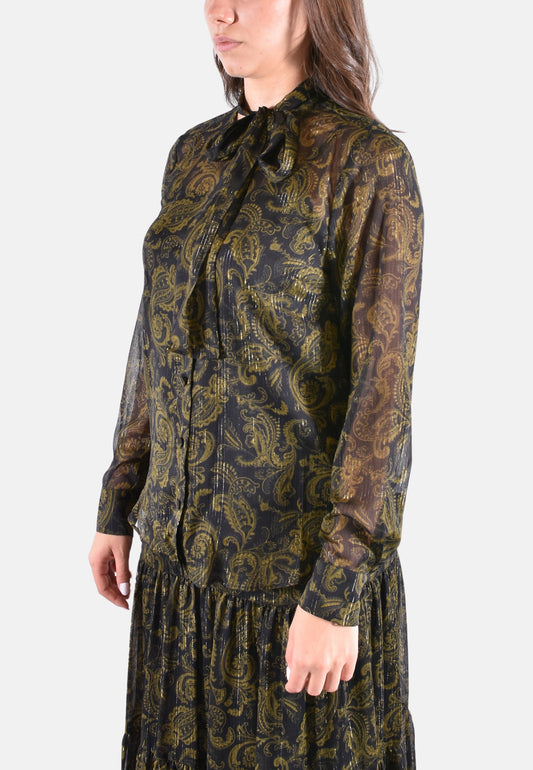 BLUSA IN GEORGETTE CON STAMPA PAISLEY
