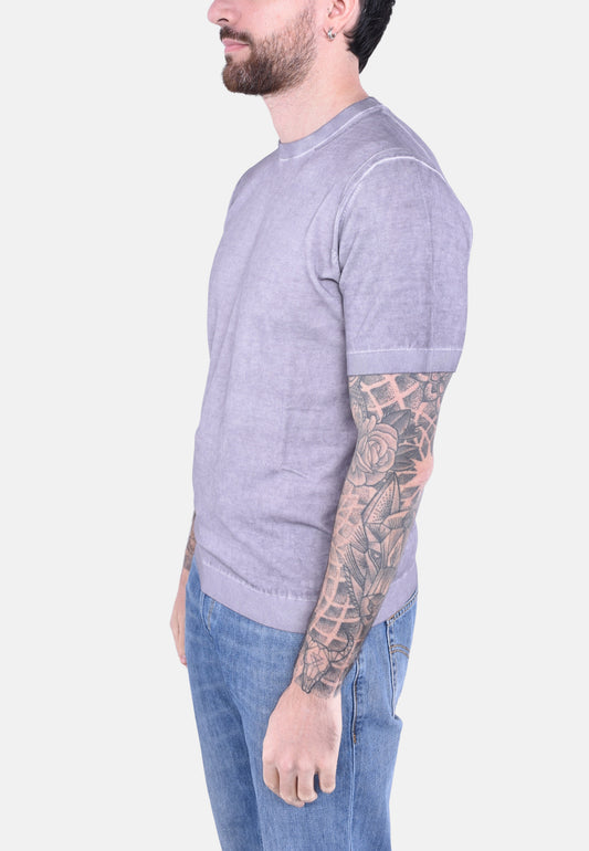 T-SHIRT GIROCOLLO IN COTONE