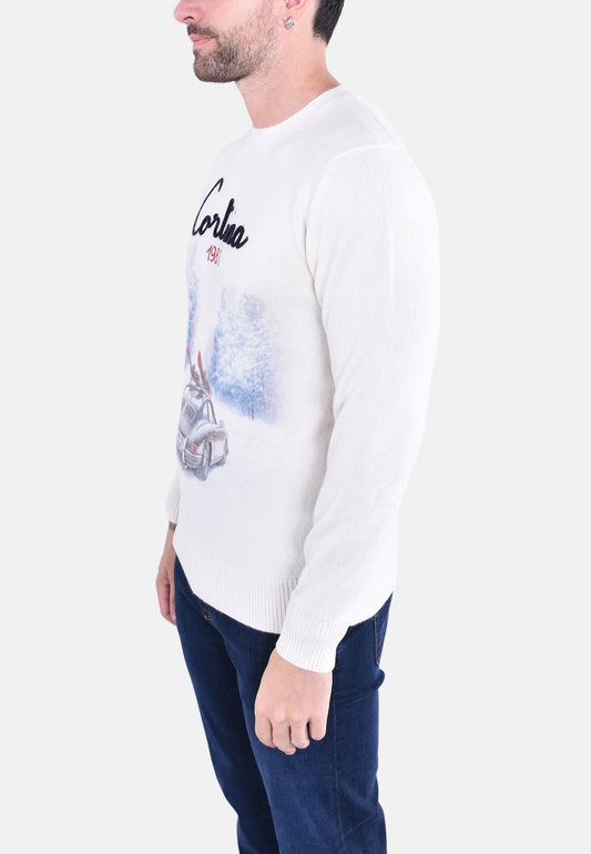 ROUND-NECK SWEATER PRINT