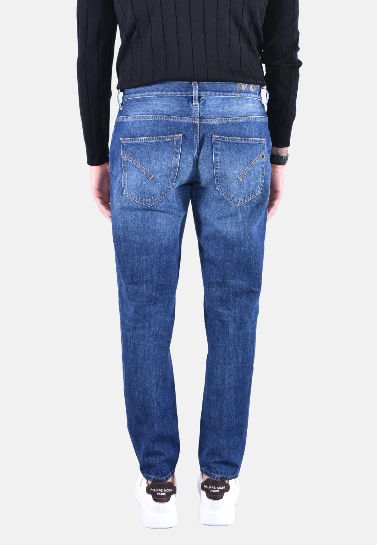 BRIGHTON CARROT-CUT 5-POCKET JEANS IN BLUE 12.5 OZ RIGID DENIM