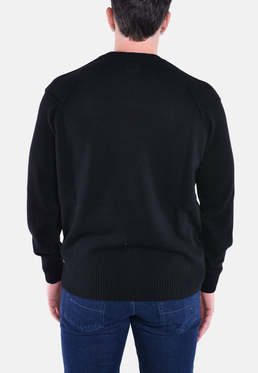 LAMBSWOOL GRS CREW NECK KNIT