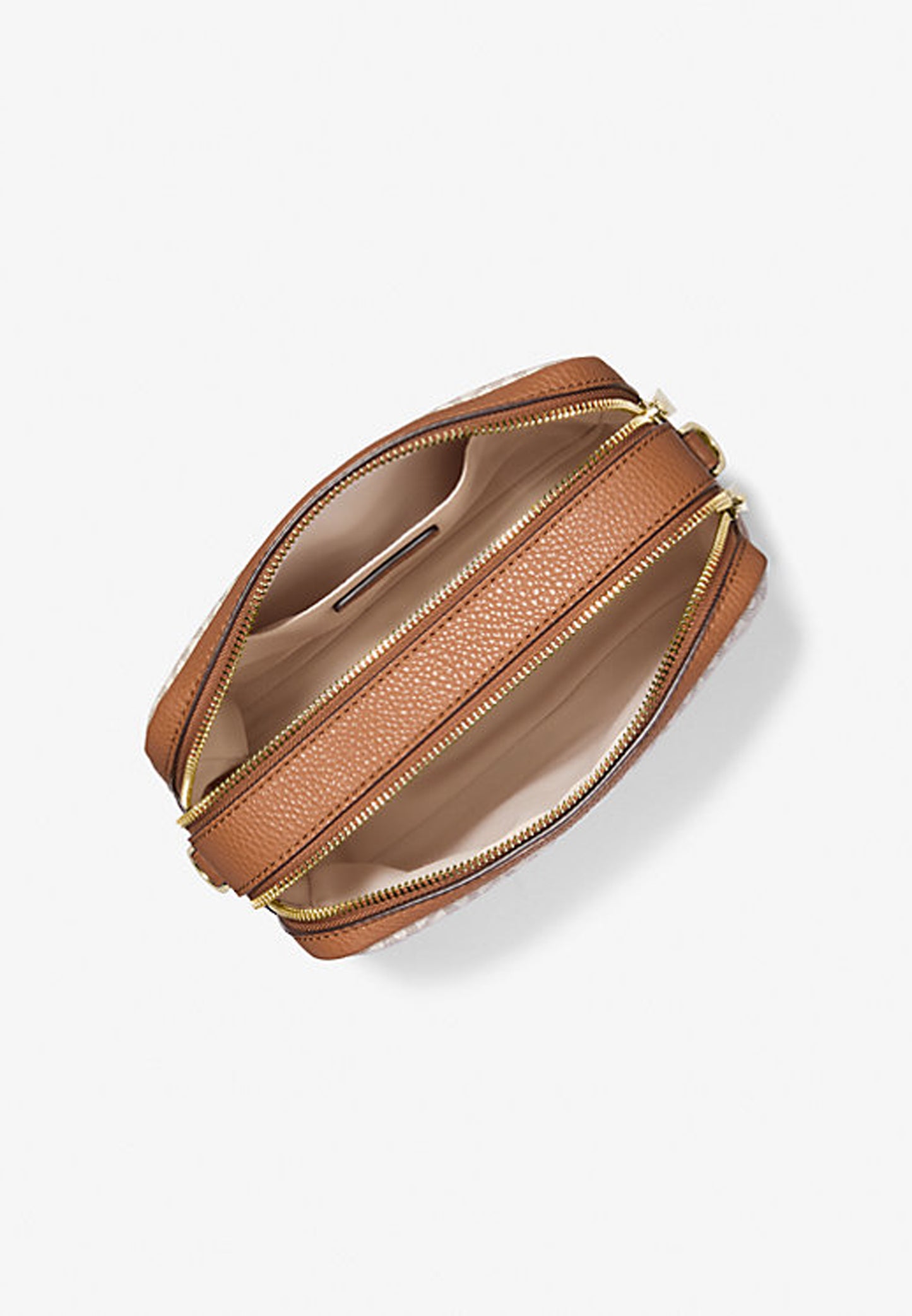 MEDIUM DOUBLE ZIP CHAIN CAMERA CROSSBODY