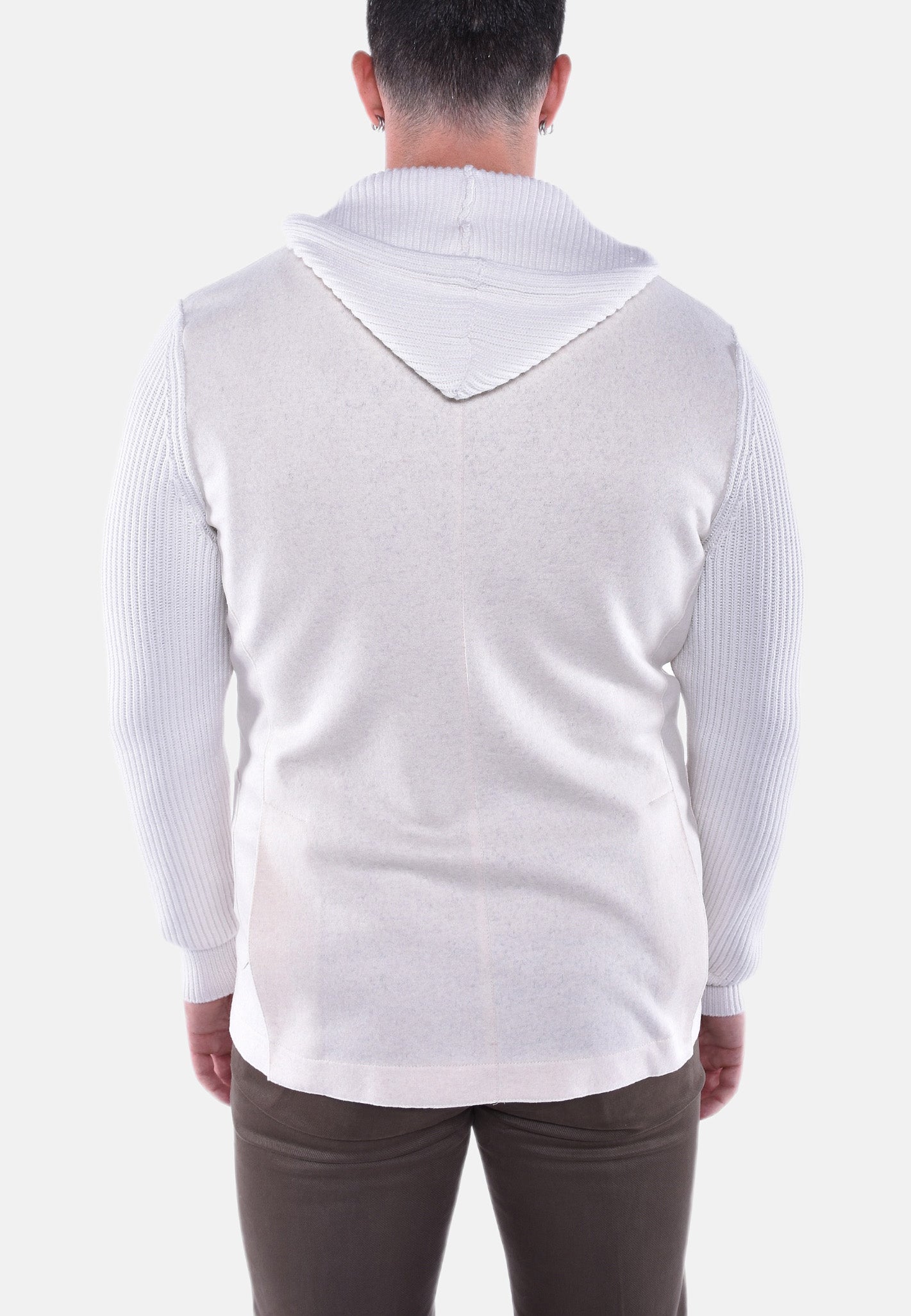 GIACCA CON PETTORINA E CAPPUCCIO STACCABILE