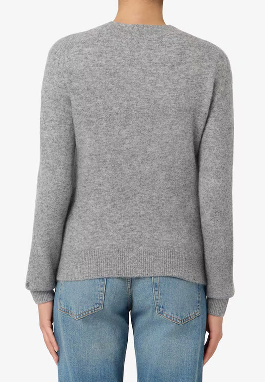 NEW QUEEN ALPACA CREWNECK NORDIC SWEATER