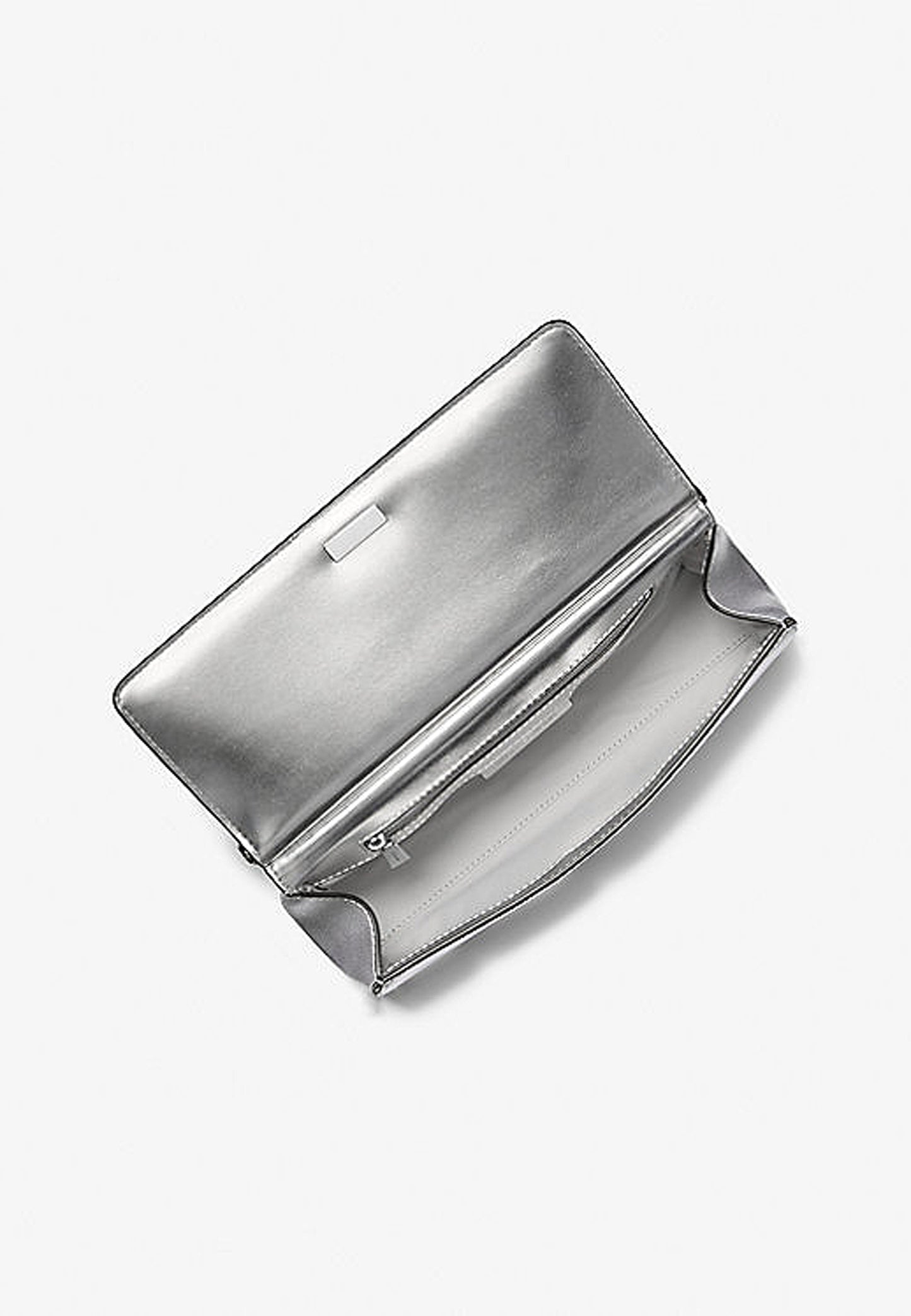 Pochette Carmine media in pelle martellata metallizzata