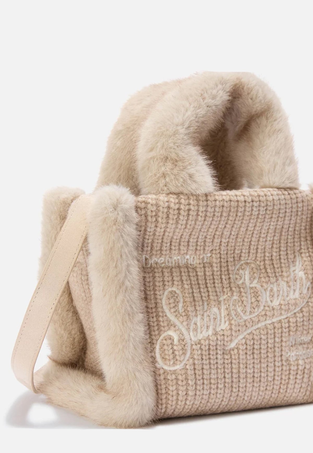 VANITY MINI SHEARLING RIB SMALL BAG WITH STRAP