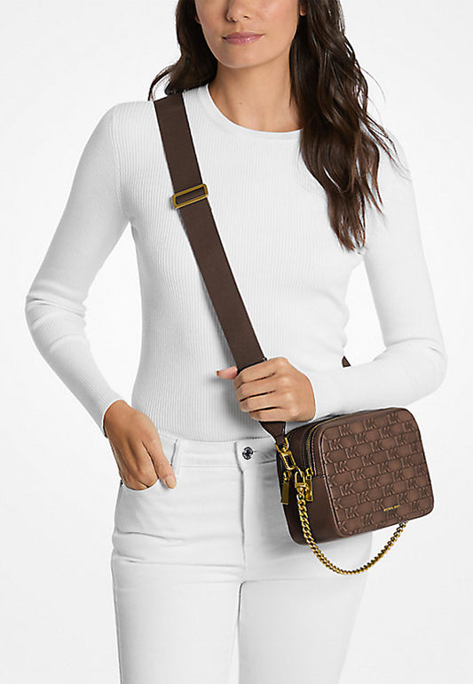 CAMERIA BAG A TRACOLLA BRYANT MEDIA IN PELLE MARTELLATA