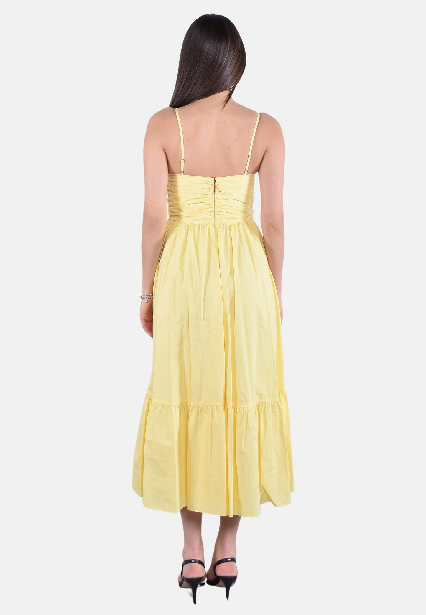POPLIN MIDI DRESS
