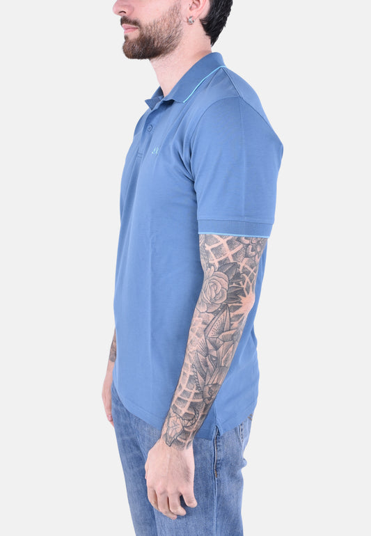 POLO SMALL STRIPES ON COLLAR SHORT SLEEVES