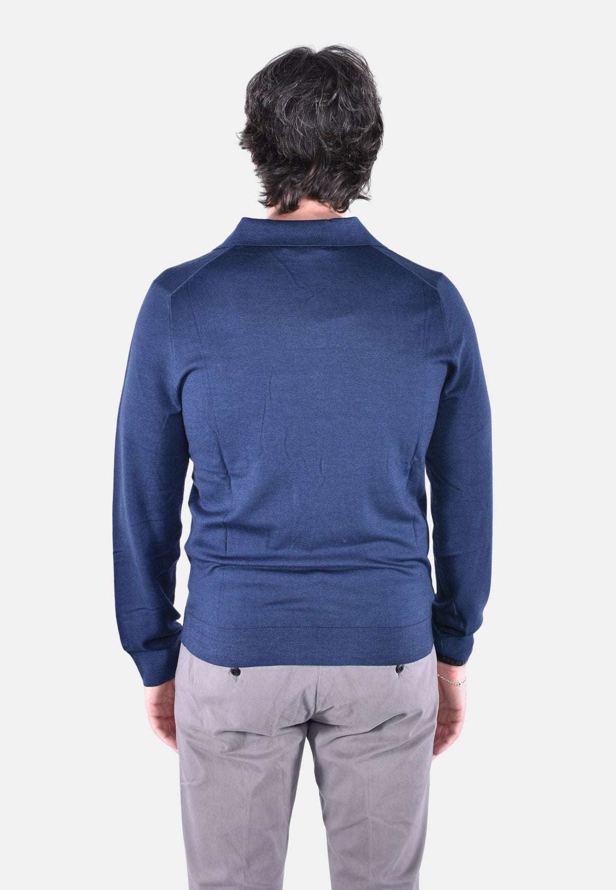 COVENT VINTAGE MERINO KNIT LONG SLEEVE POLO