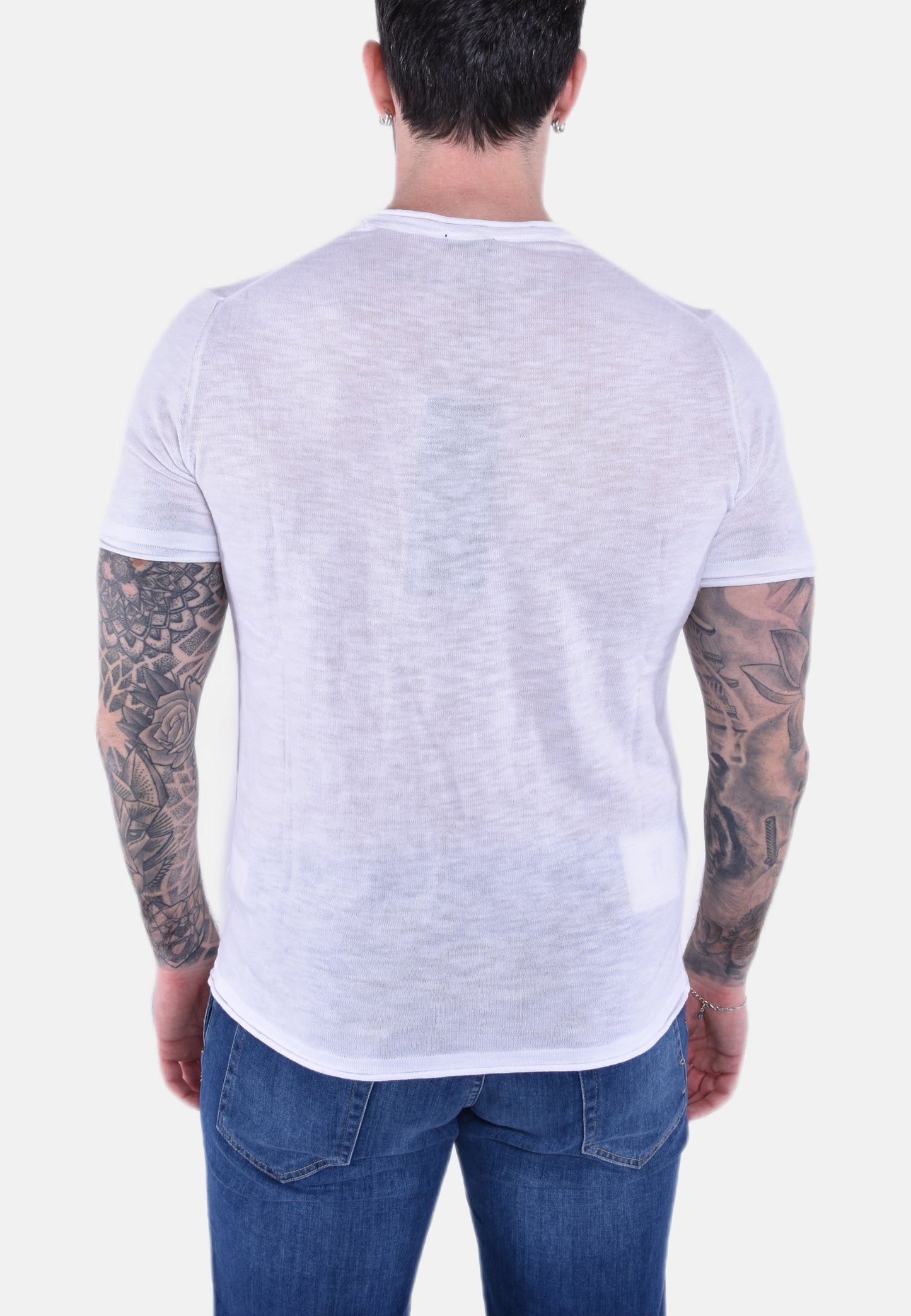 T-SHIRT GIROCOLLO IN MAGLIA LEGGERA