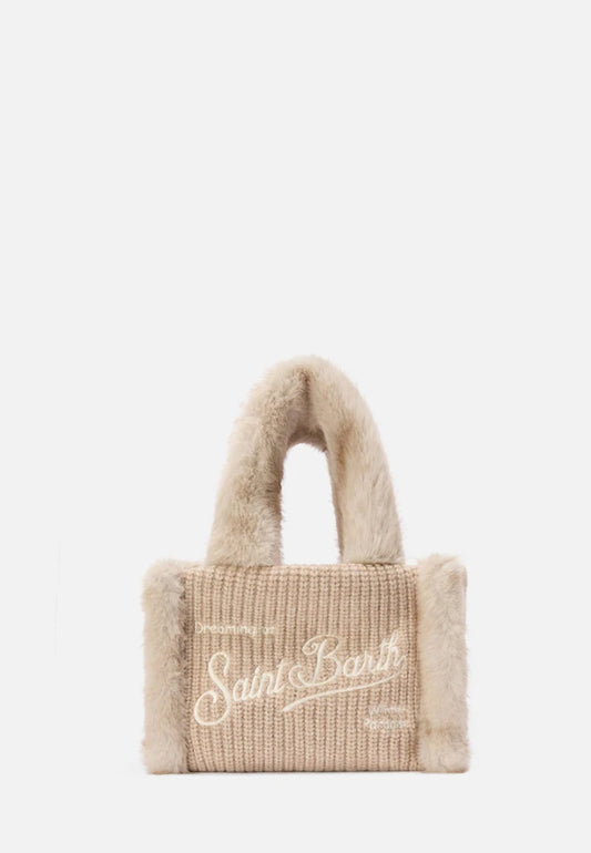 VANITY MINI SHEARLING RIB SMALL BAG WITH STRAP