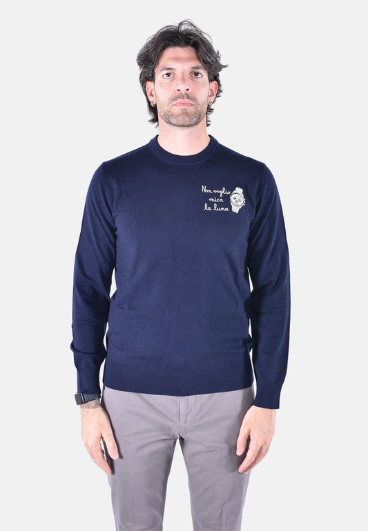 HERON LIGHT EMBRY CREW NECK LIGHT SWEATER