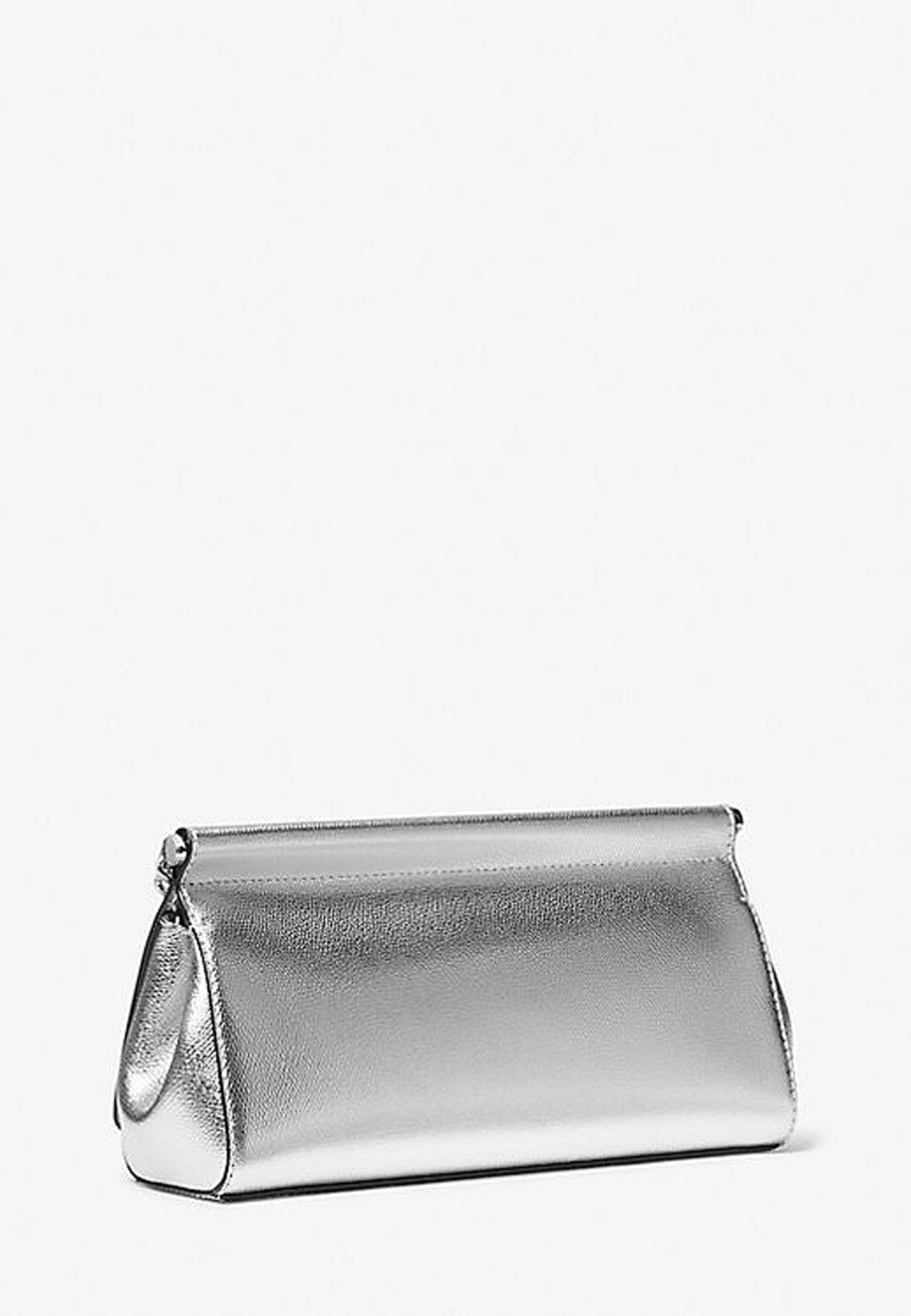 Pochette Carmine media in pelle martellata metallizzata