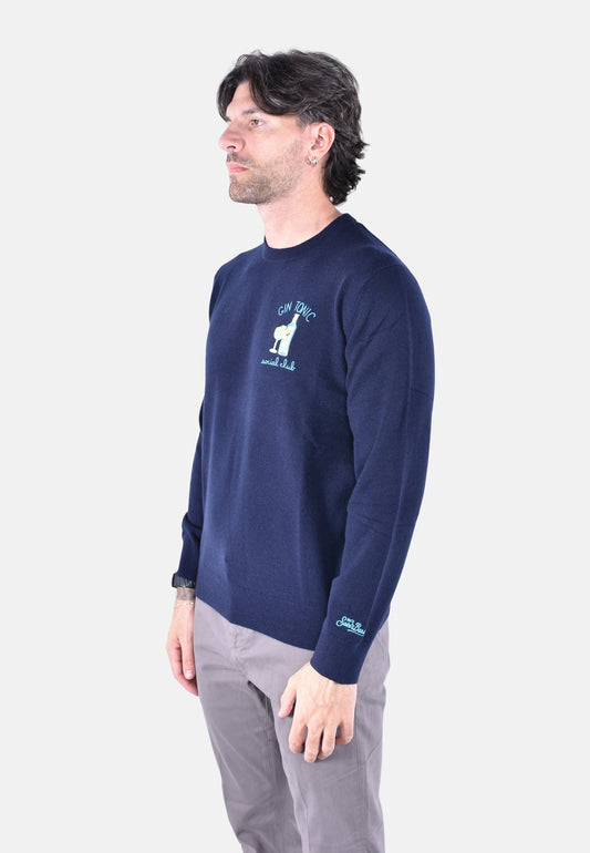 HERON LIGHT EMBRY CREW NECK LIGHT SWEATER