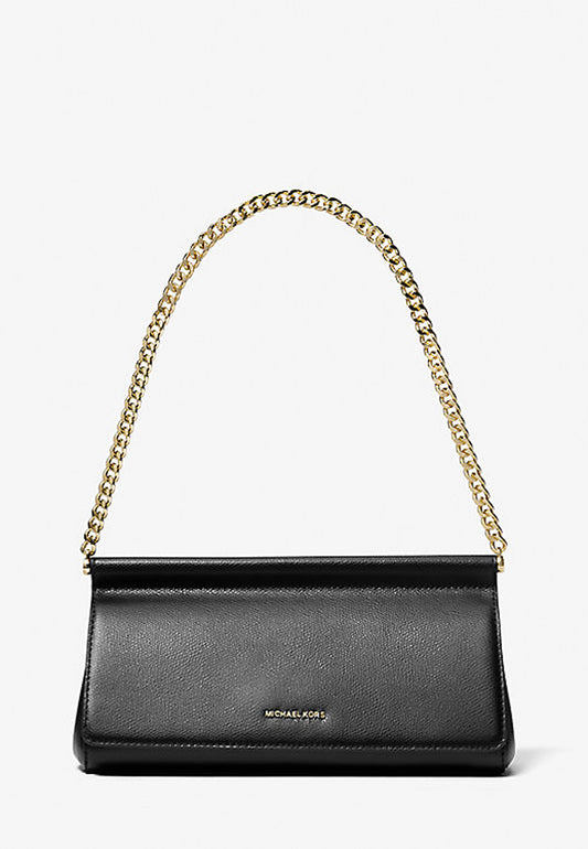 POCHETTE CARMINE IN PELLE MARTELLATA