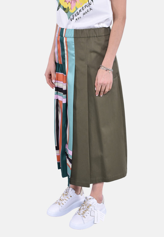 GONNA IN TWILL STAMPATO E GABARDINA LALLO