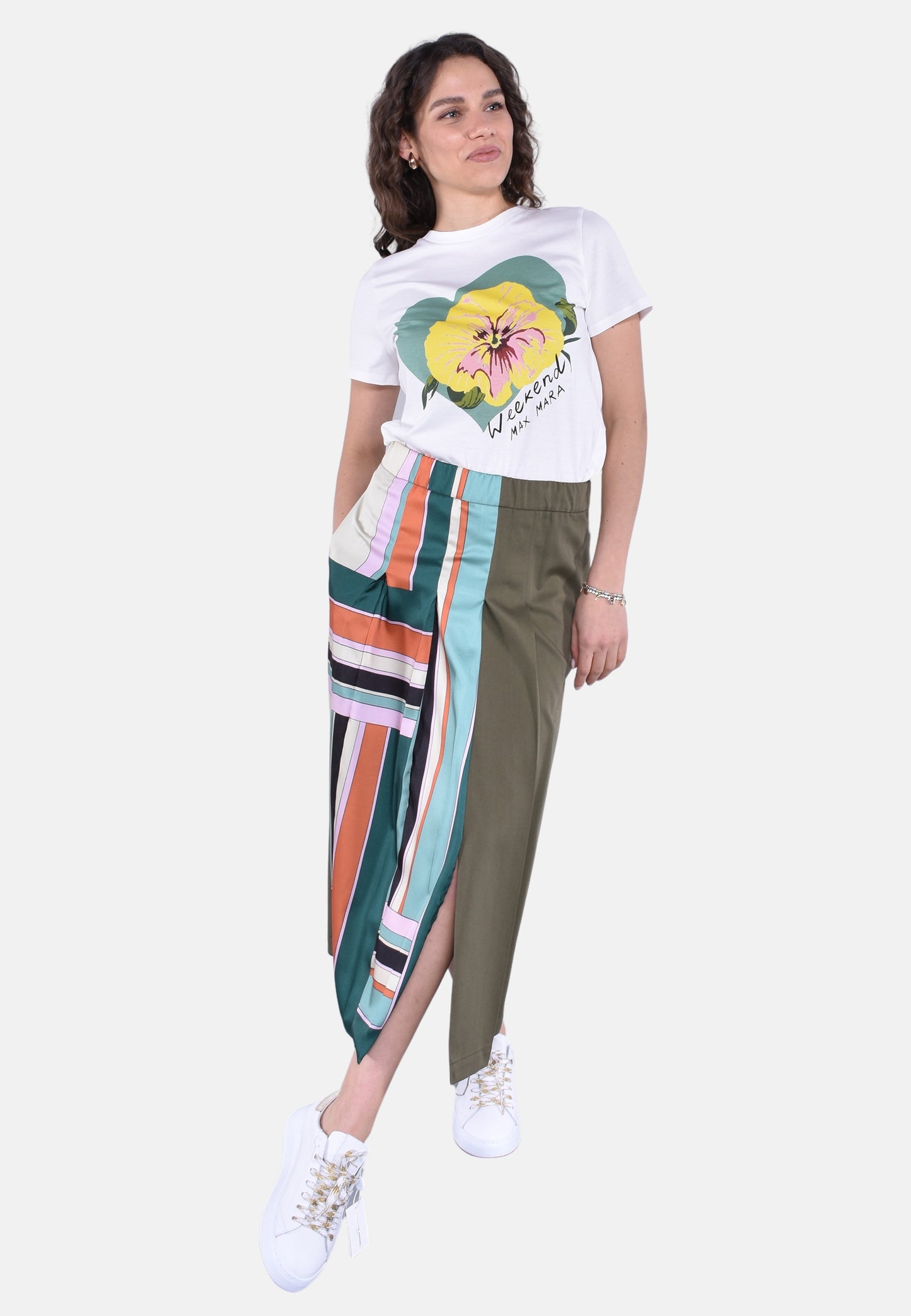 GONNA IN TWILL STAMPATO E GABARDINA LALLO