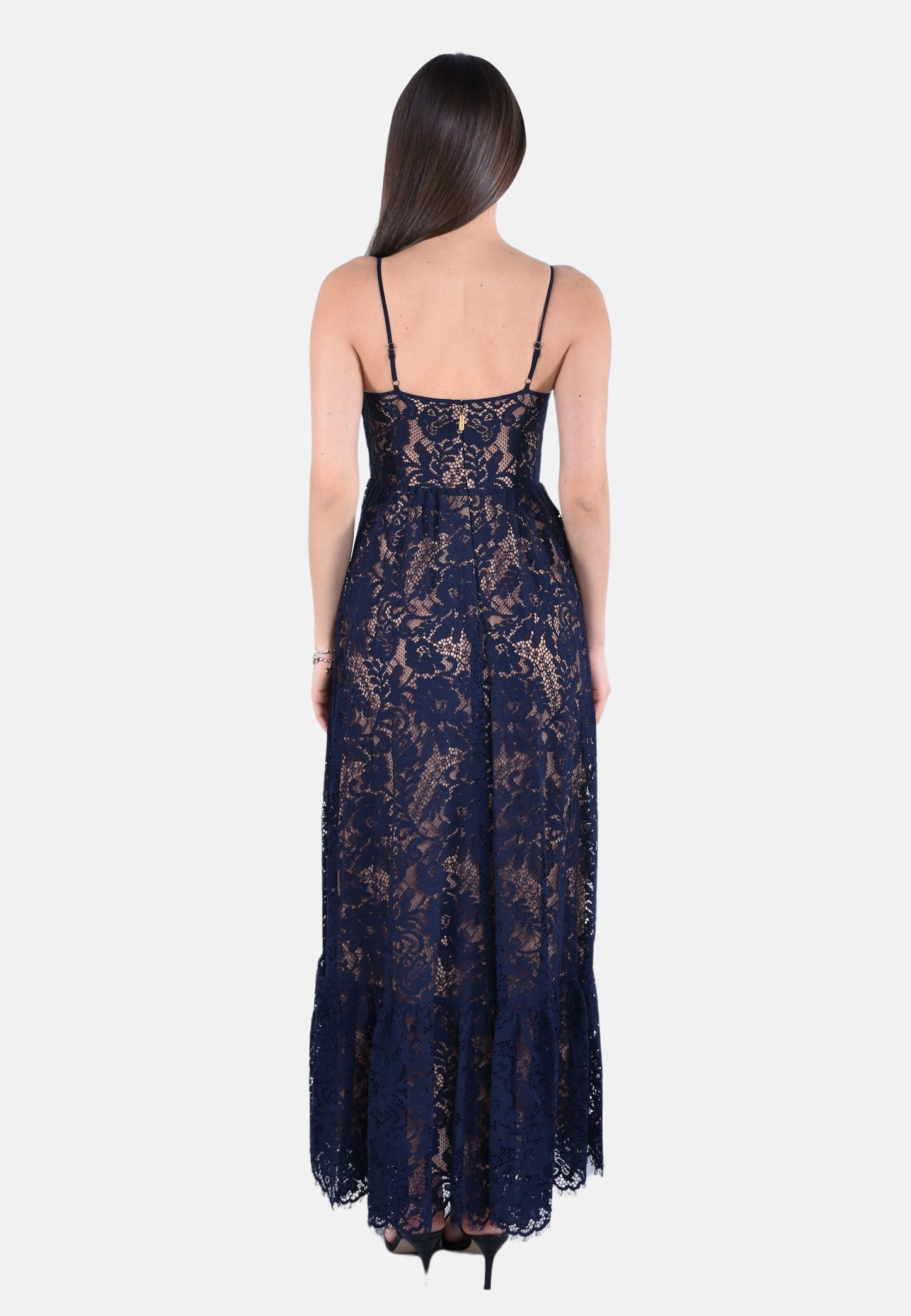 CORDED LACE MAXI DRESS