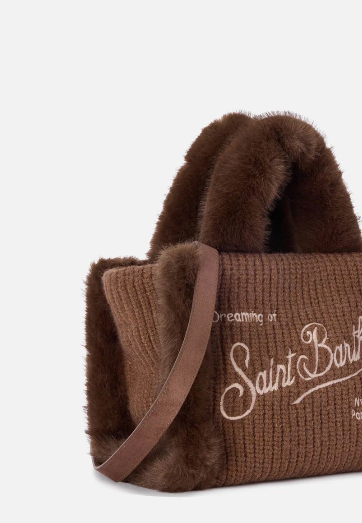 VANITY MINI SHEARLING RIB SMALL BAG WITH STRAP