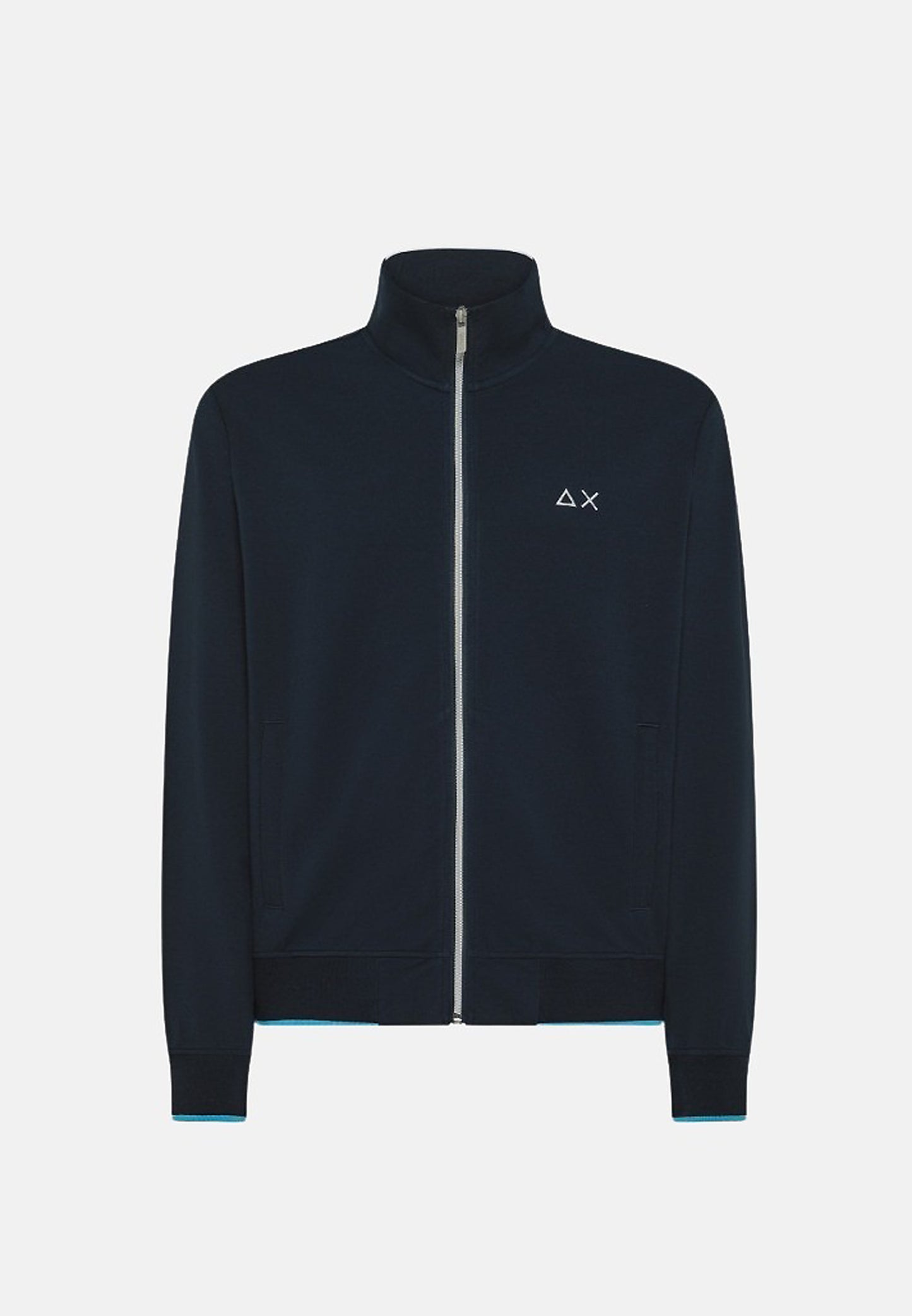 TRACK ZIP PIQUET SMALL STRIPES FLEECE