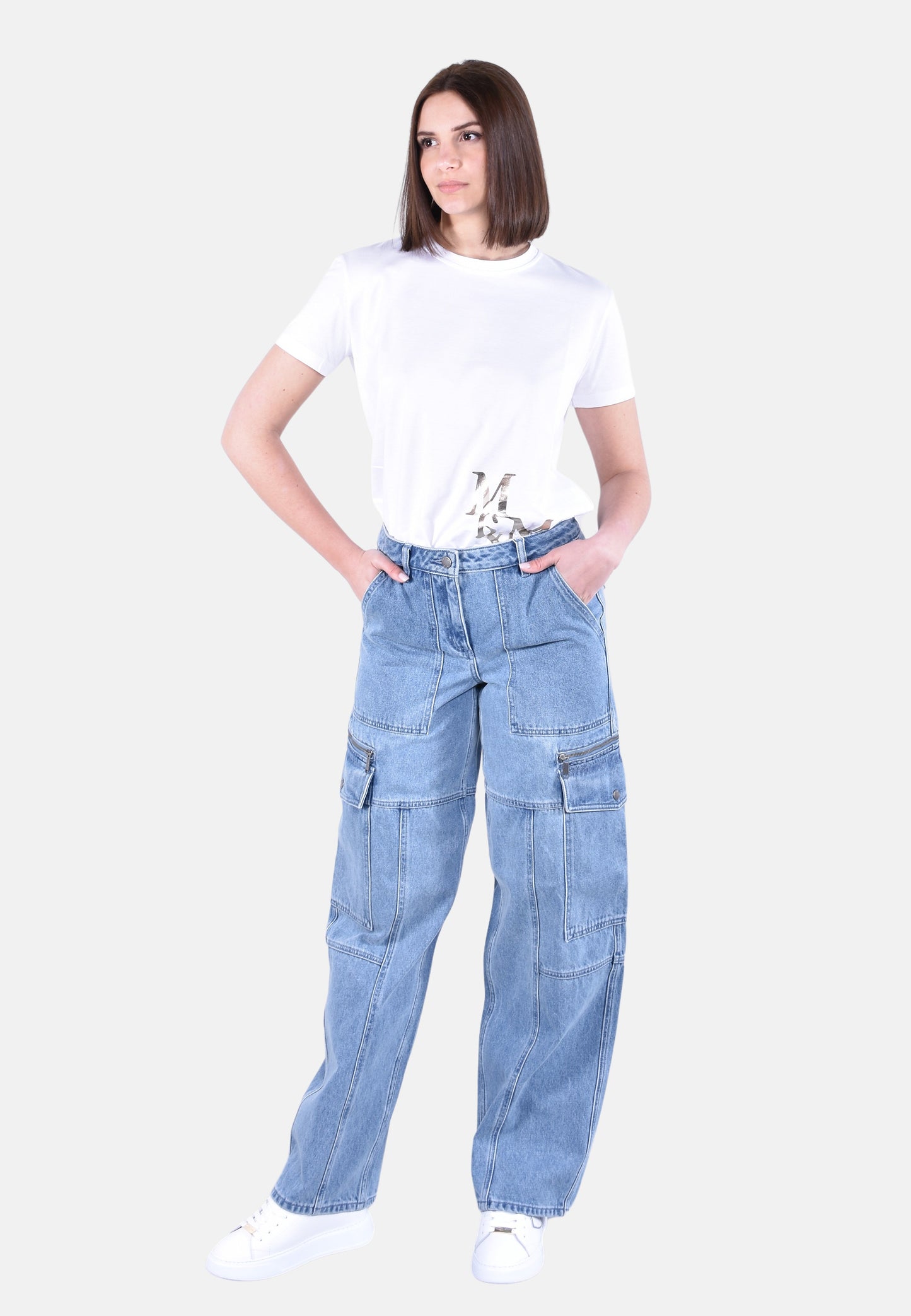 DENIM UTILITY CARGO