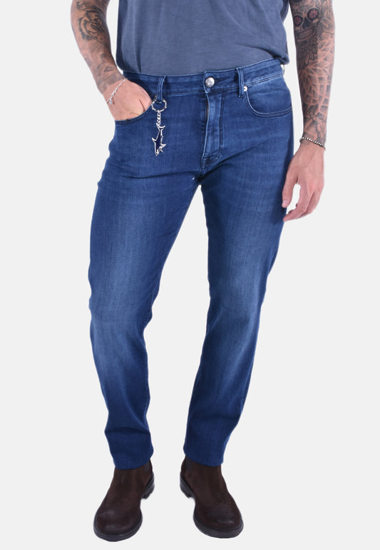 JEANS IN DENIM STRETCH TENCEL