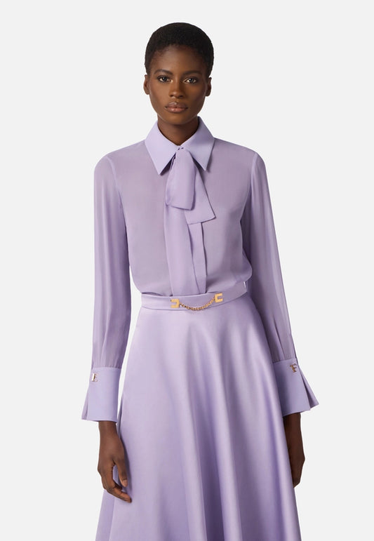 CAMICIA IN GEORGETTE E CREPE CON FUSCIACCA