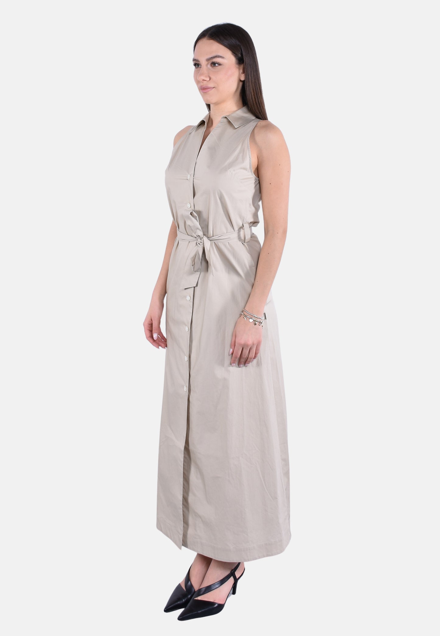 COTTON POPLIN SHIRT DRESS