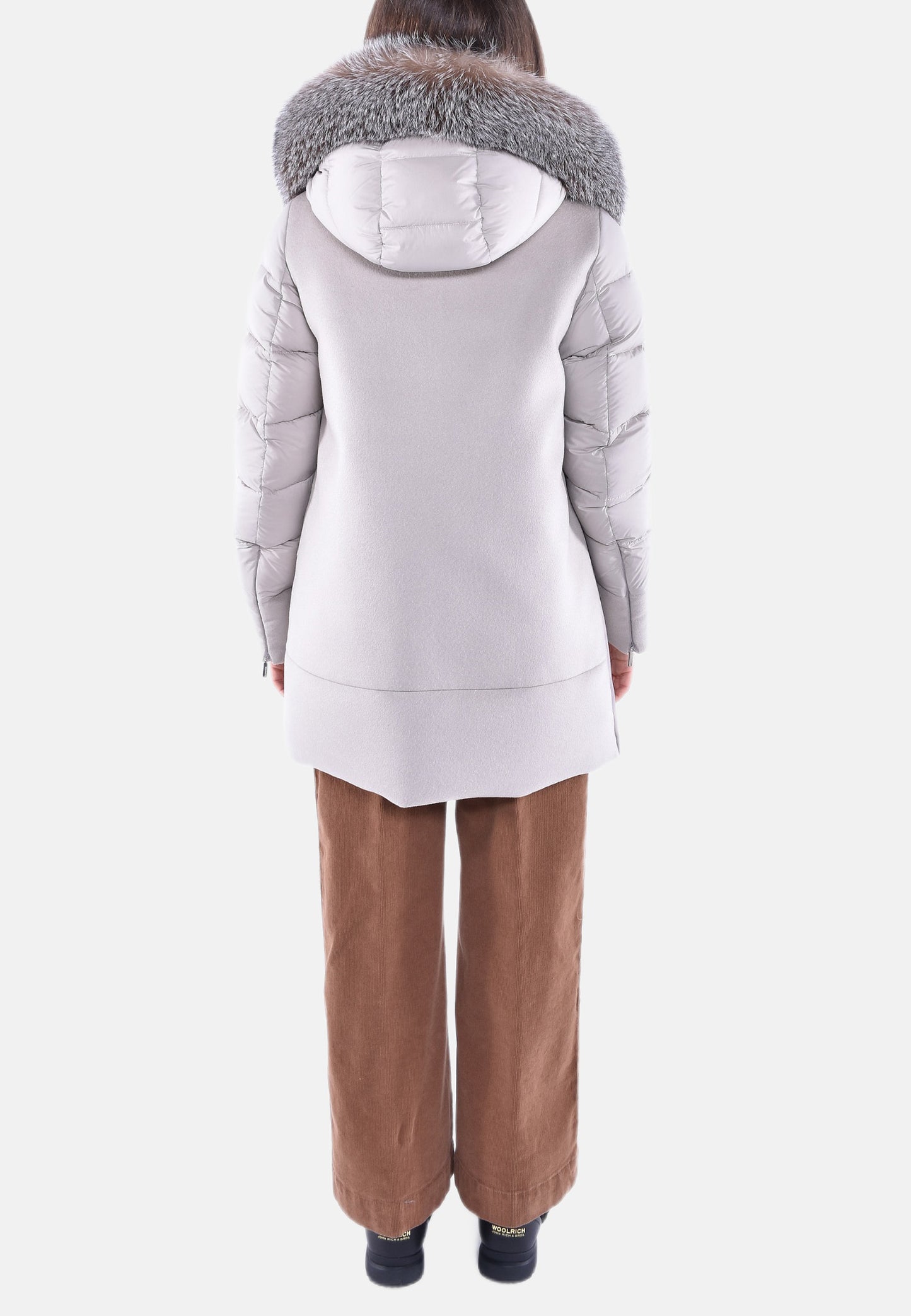 GIUBBINO IN LANA E PIUMA CON PELO FRESIA