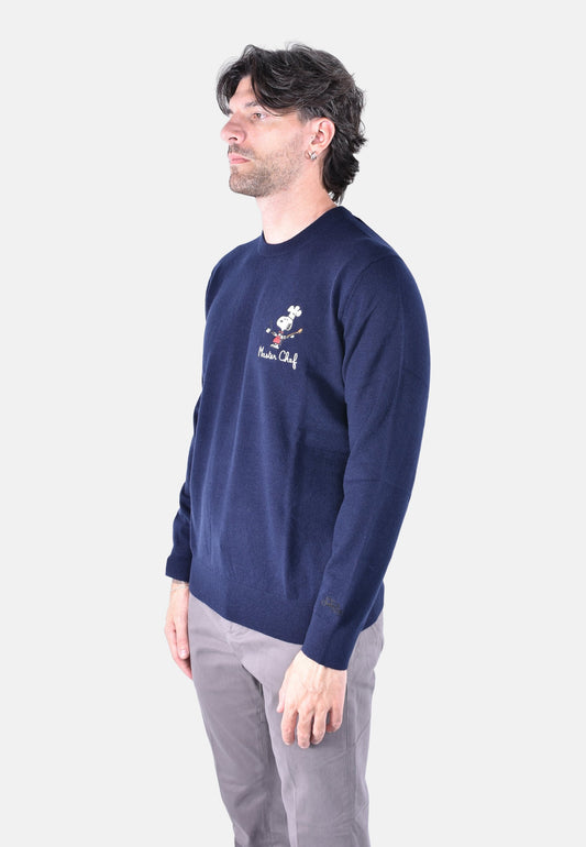 HERON LIGHT EMBRY CREW NECK LIGHT SWEATER