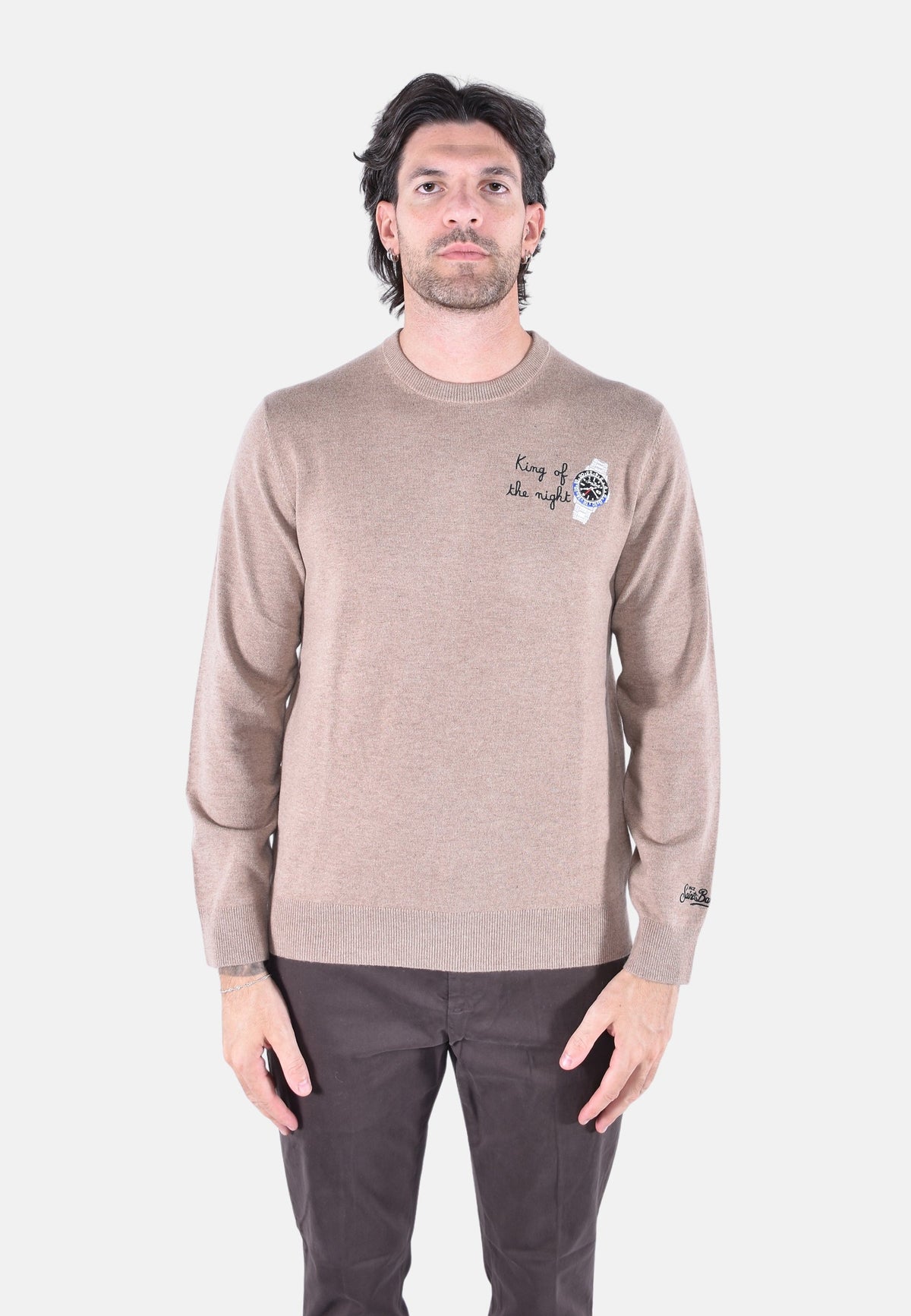 HERON LIGHT EMBRY CREW NECK LIGHT SWEATER