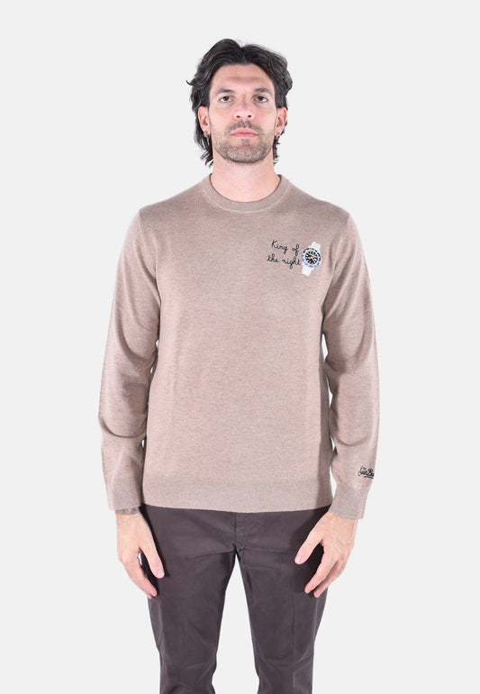 HERON LIGHT EMBRY CREW NECK LIGHT SWEATER
