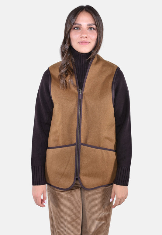 WARM PILE WAISTCOAT ZIP