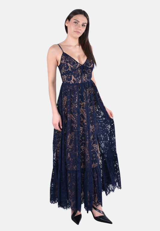CORDED LACE MAXI DRESS