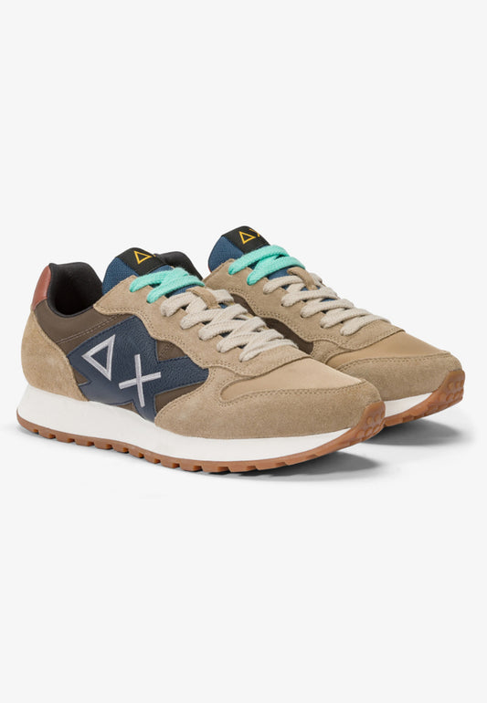 SNEAKERS JAKI BICOLOR BEIGE SCURO