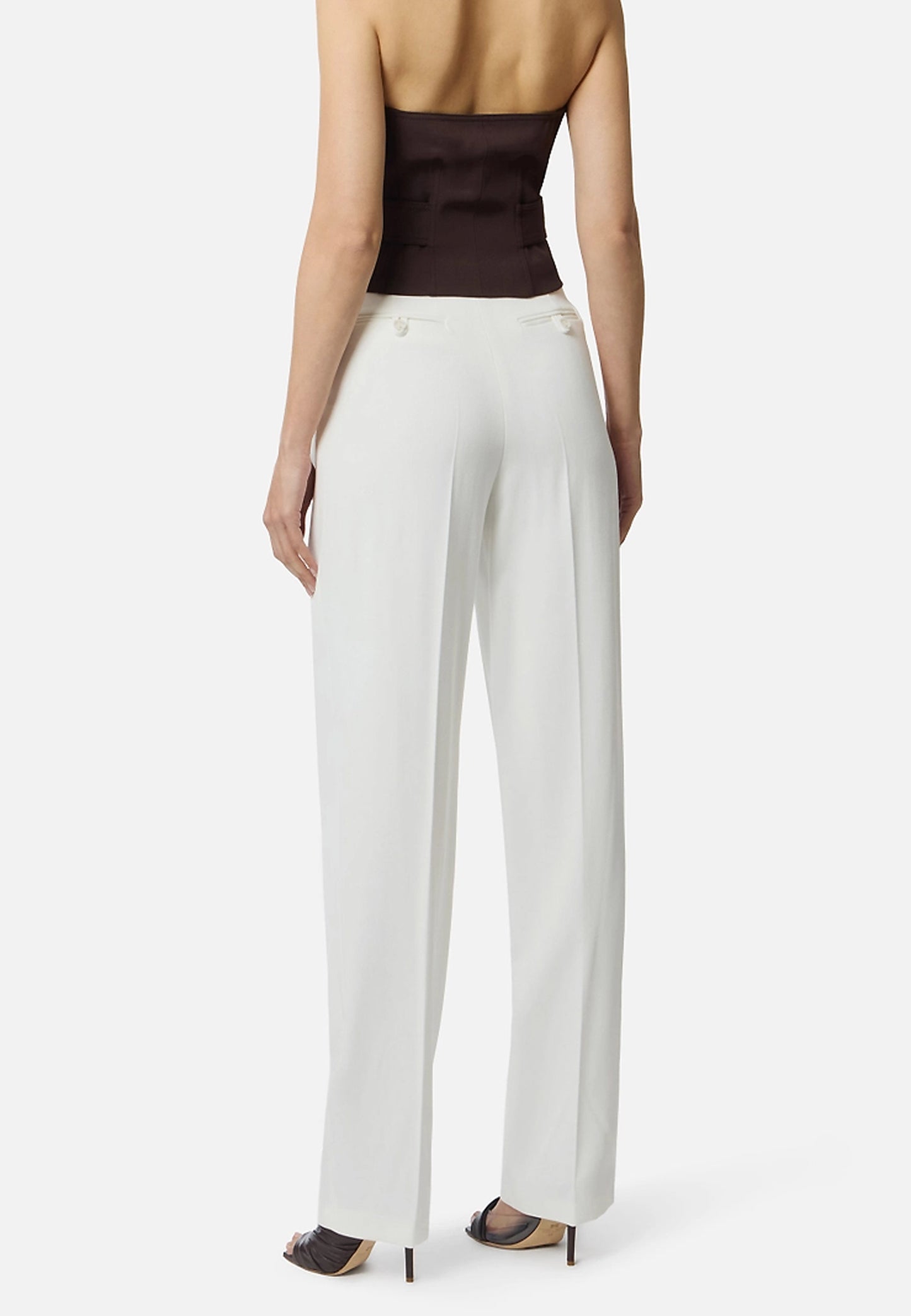 PANTALONI IN GABARDINA CON PENCES