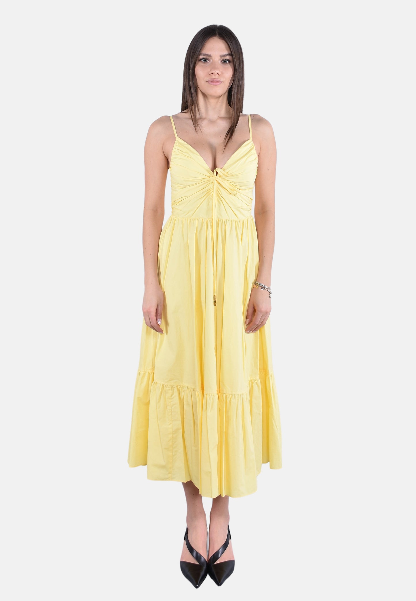 POPLIN MIDI DRESS
