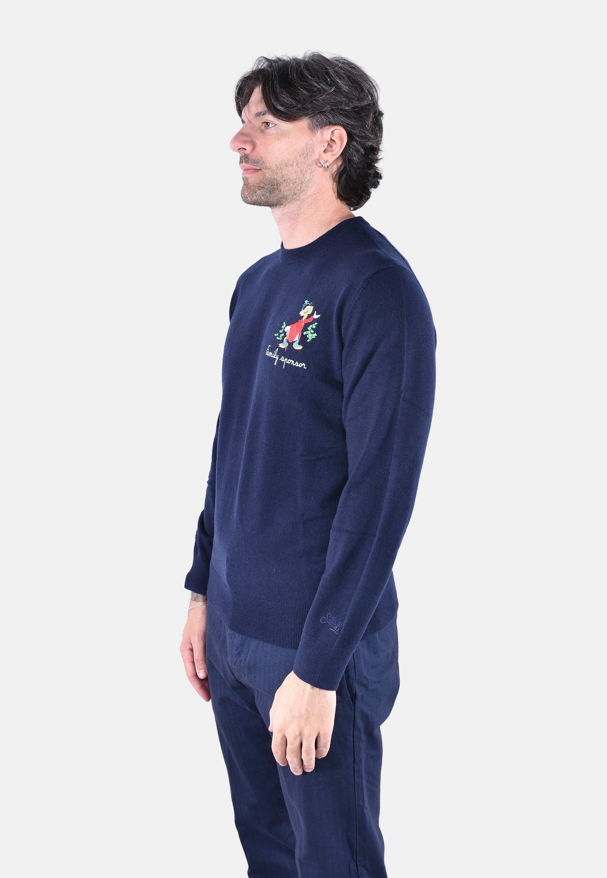 HERON LIGHT EMBRY CREW NECK LIGHT SWEATER