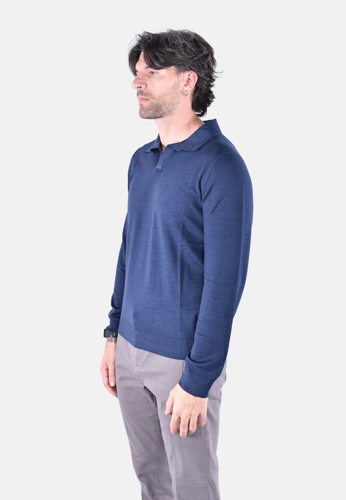 COVENT VINTAGE MERINO KNIT LONG SLEEVE POLO