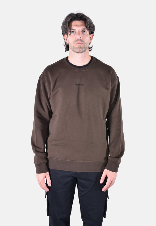 REGULAR-FIT SWEATSHIRT IN CONTRASTING RIBBED FLEECE