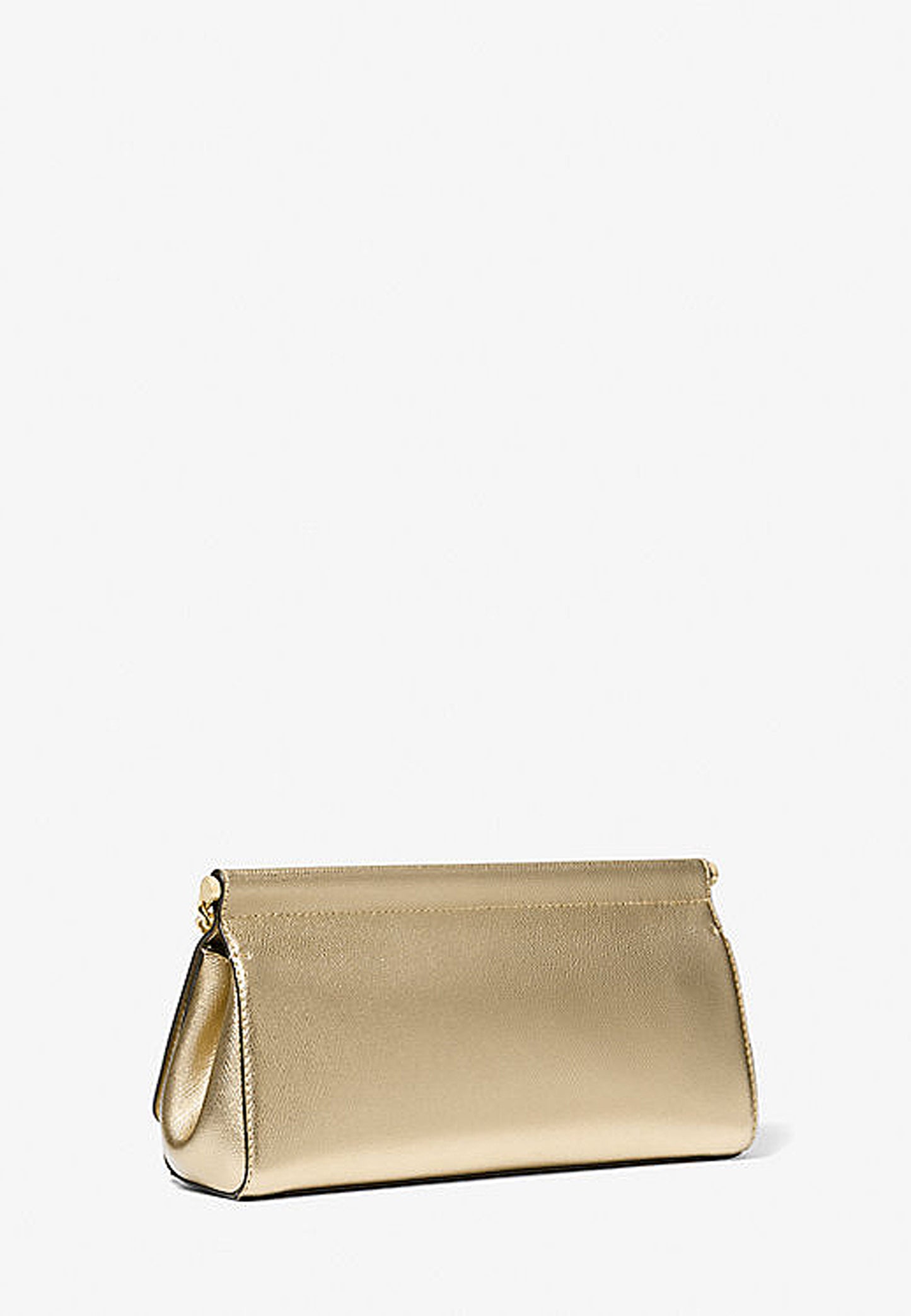 Pochette Carmine media in pelle martellata metallizzata