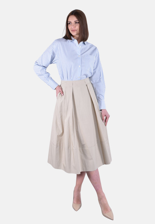 COTTON POPLIN SKIRT