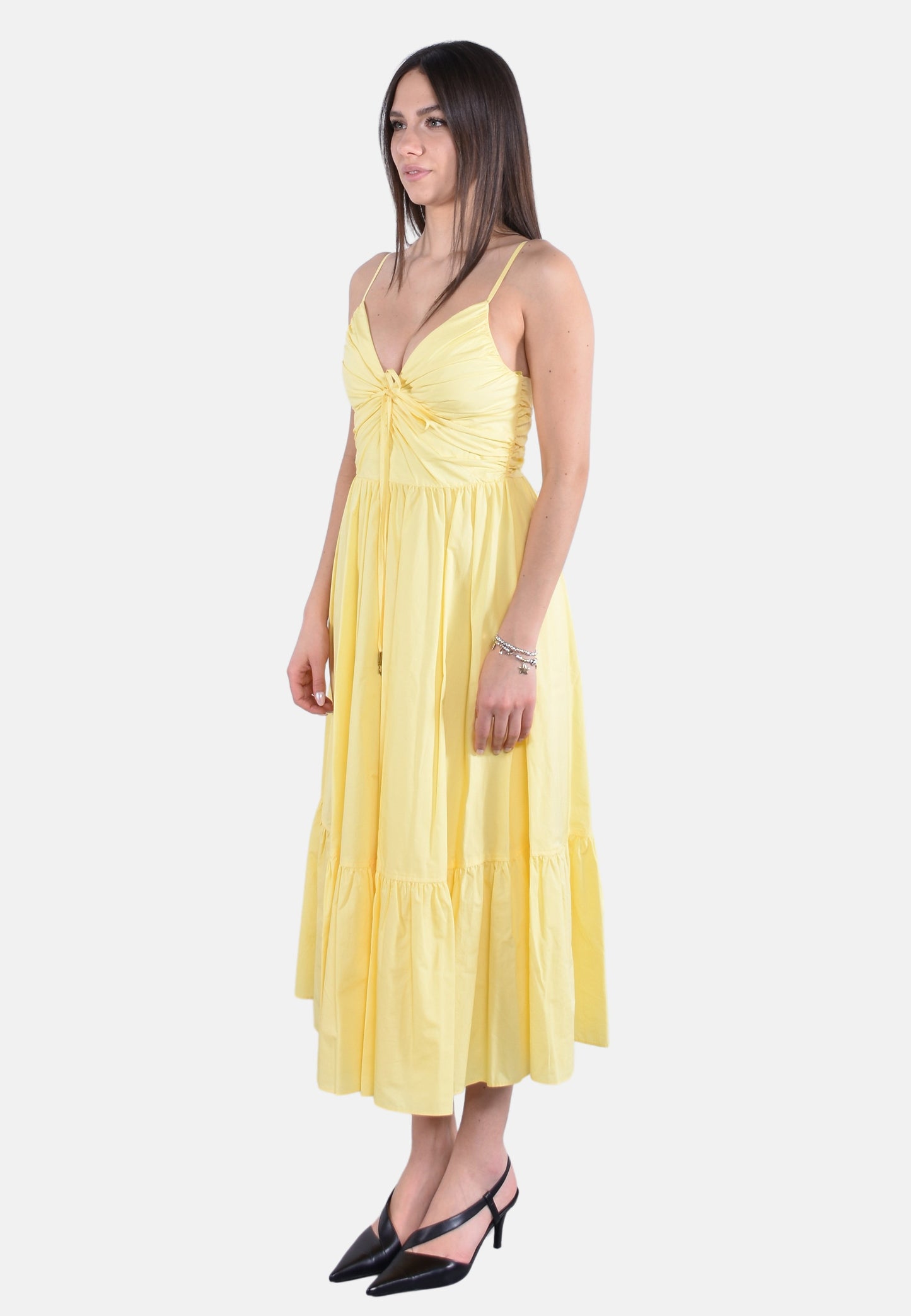 POPLIN MIDI DRESS