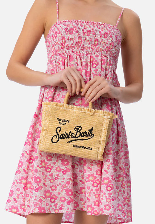 VANITY MINI STRAW N SMALL BAG WITH STRAP